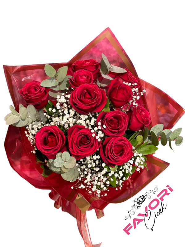 11 Kırmızı Gül Buketi