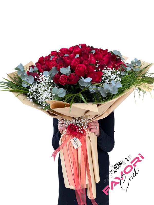 Büyük Kırmızı Gül Buketi