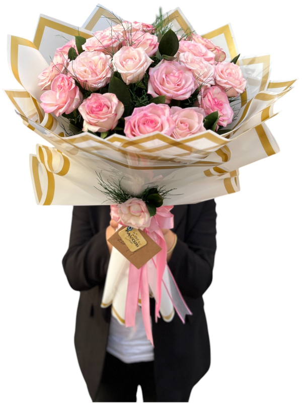 İthal Pembe Gül Buketi