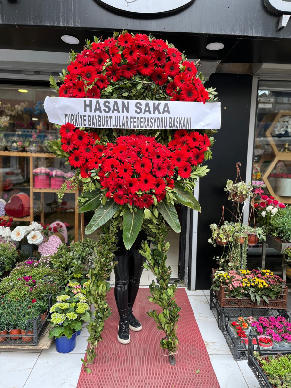 Kırmızı Gerbera Cenaze Çelengi