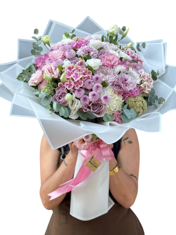 Pastel Pembe Tonlarda Premium Buket