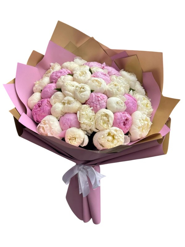 Pembe Beyaz Şakayık Buketi