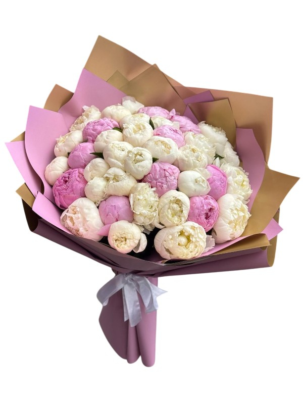 Pembe Beyaz Şakayık Buketi