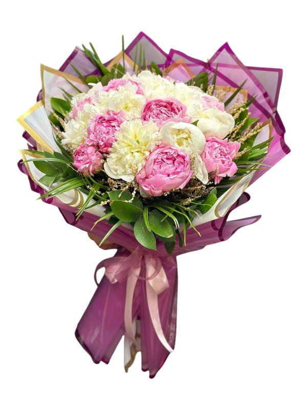 Pembe Beyaz Şakayık Demeti