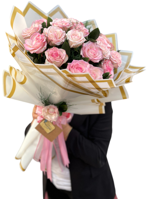 İthal Pembe Gül Buketi