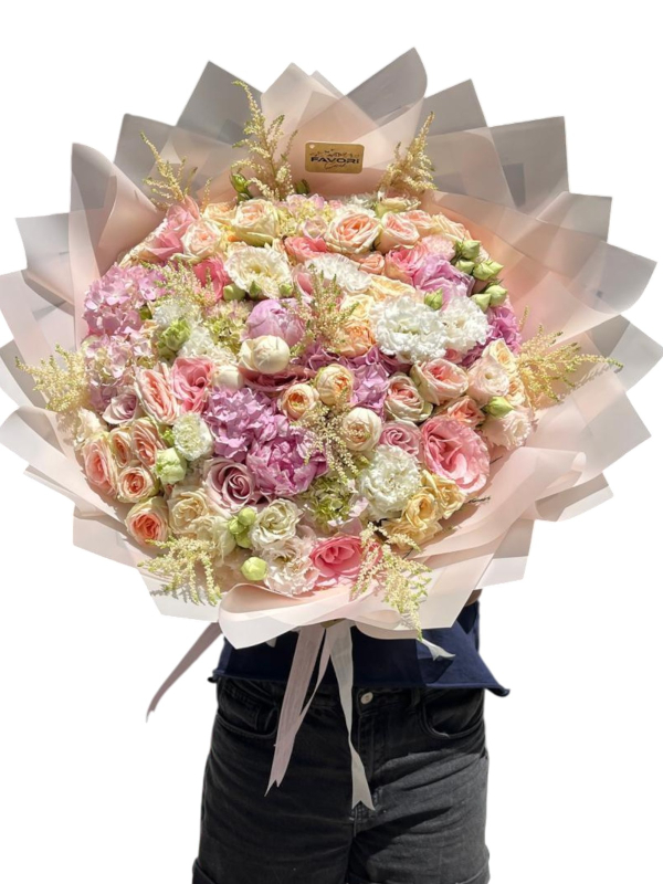 Pembe Şampanya Lüks Buket