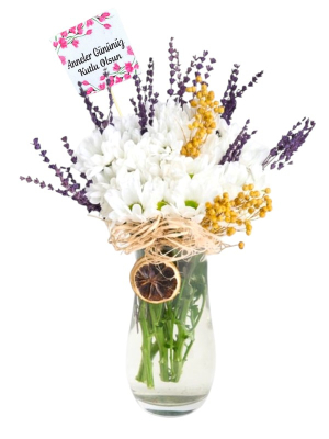 Anneler Günü Lavantalı Papatya Arajmanı