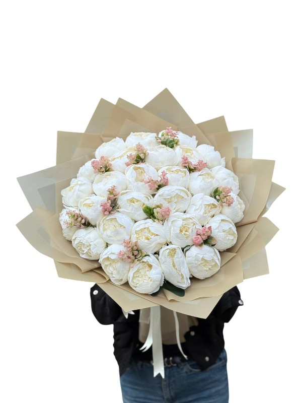 Yapay Beyaz Şakayık Buketi